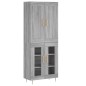 vidaXL Aparador alto madera contrachapada gris sonoma 69,5x34x180 cm vidaXL Aparador alto madera contrachapada gris sonoma 69,5x34x180 cm