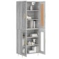 vidaXL Aparador alto madera contrachapada gris sonoma 69,5x34x180 cm vidaXL Aparador alto madera contrachapada gris sonoma 69,5x34x180 cm