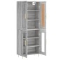 vidaXL Aparador alto madera contrachapada gris sonoma 69,5x34x180 cm vidaXL Aparador alto madera contrachapada gris sonoma 69,5x34x180 cm