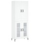 vidaXL Aparador alto madera contrachapada blanco 69,5x34x180 cm vidaXL Aparador alto madera contrachapada blanco 69,5x34x180 cm