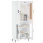 vidaXL Aparador alto madera contrachapada blanco 69,5x34x180 cm vidaXL Aparador alto madera contrachapada blanco 69,5x34x180 cm