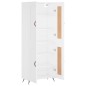 vidaXL Aparador alto madera contrachapada blanco 69,5x34x180 cm vidaXL Aparador alto madera contrachapada blanco 69,5x34x180 cm