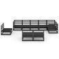 vidaXL Juego de muebles de jardín 9 piezas negro madera maciza de pino vidaXL Juego de muebles de jardín 9 piezas negro madera maciza de pino