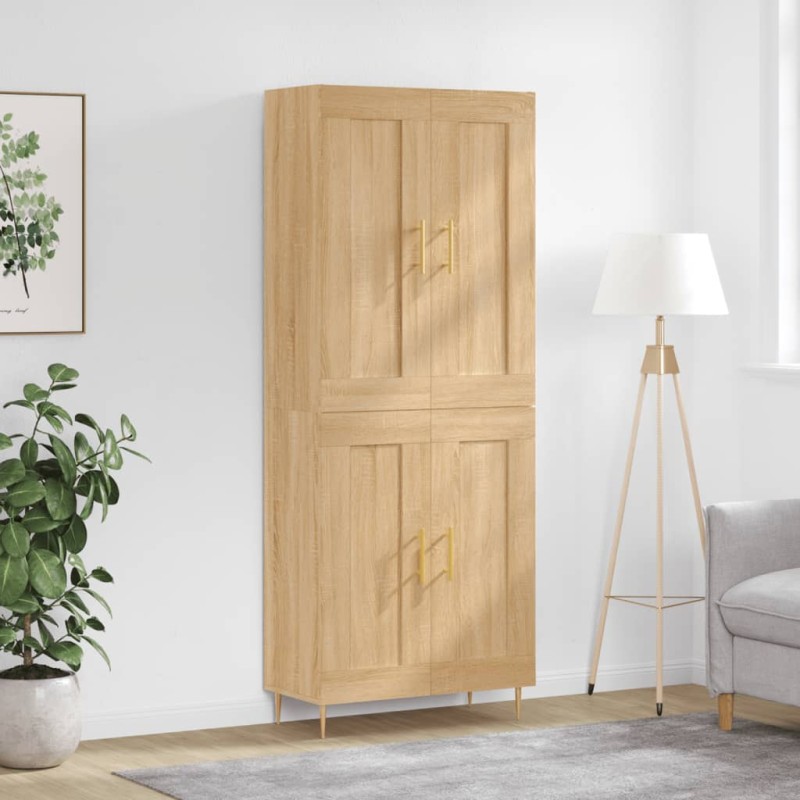 vidaXL Aparador alto madera contrachapada color roble 69,5x34x180 cm vidaXL Aparador alto madera contrachapada color roble 69,5x34x180 cm