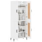 vidaXL Aparador alto madera contrachapada blanco brillo 69,5x34x180 cm vidaXL Aparador alto madera contrachapada blanco brillo 69,5x34x180 cm