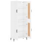 vidaXL Aparador alto madera contrachapada blanco brillo 69,5x34x180 cm vidaXL Aparador alto madera contrachapada blanco brillo 69,5x34x180 cm