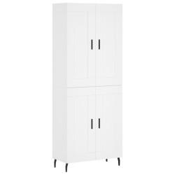 vidaXL Aparador alto madera contrachapada blanco 69,5x34x180 cm