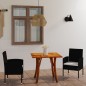 vidaXL Juego de comedor para jardín 3 piezas negro