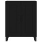 vidaXL Aparador alto madera contrachapada negro 69,5x34x180 cm
