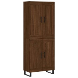 vidaXL Aparador alto madera contrachapada marrón roble 69,5x34x180 cm