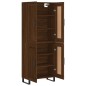 vidaXL Aparador alto madera contrachapada marrón roble 69,5x34x180 cm vidaXL Aparador alto madera contrachapada marrón roble 69,5x34x180 cm
