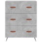 vidaXL Aparador alto madera contrachapada gris hormigón 69,5x34x180 cm