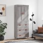 vidaXL Aparador alto madera contrachapada gris sonoma 69,5x34x180 cm vidaXL Aparador alto madera contrachapada gris sonoma 69,5x34x180 cm