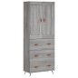 vidaXL Aparador alto madera contrachapada gris sonoma 69,5x34x180 cm vidaXL Aparador alto madera contrachapada gris sonoma 69,5x34x180 cm