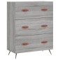 vidaXL Aparador alto madera contrachapada gris sonoma 69,5x34x180 cm vidaXL Aparador alto madera contrachapada gris sonoma 69,5x34x180 cm