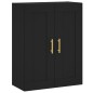 vidaXL Aparador alto madera contrachapada negro 69,5x34x180 cm vidaXL Aparador alto madera contrachapada negro 69,5x34x180 cm