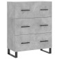 vidaXL Aparador alto madera contrachapada gris hormigón 69,5x34x180 cm vidaXL Aparador alto madera contrachapada gris hormigón 69,5x34x180 cm