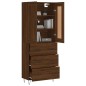 vidaXL Aparador alto madera contrachapada marrón roble 69,5x34x180 cm