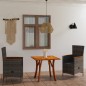 vidaXL Juego de comedor de jardín de 3 piezas gris vidaXL Juego de comedor de jardín de 3 piezas gris
