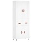 vidaXL Aparador alto madera contrachapada blanco 69,5x34x180 cm vidaXL Aparador alto madera contrachapada blanco 69,5x34x180 cm