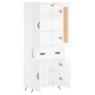 vidaXL Aparador alto madera contrachapada blanco 69,5x34x180 cm vidaXL Aparador alto madera contrachapada blanco 69,5x34x180 cm