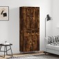 vidaXL Aparador alto madera contrachapada roble ahumado 69,5x34x180 cm vidaXL Aparador alto madera contrachapada roble ahumado 69,5x34x180 cm