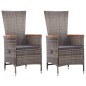 vidaXL Juego de comedor de jardín de 3 piezas gris vidaXL Juego de comedor de jardín de 3 piezas gris