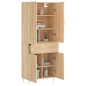vidaXL Aparador alto madera contrachapada color roble 69,5x34x180 cm vidaXL Aparador alto madera contrachapada color roble 69,5x34x180 cm