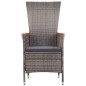 vidaXL Juego de comedor de jardín de 3 piezas gris vidaXL Juego de comedor de jardín de 3 piezas gris