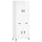 vidaXL Aparador alto madera contrachapada blanco brillo 69,5x34x180 cm vidaXL Aparador alto madera contrachapada blanco brillo 69,5x34x180 cm