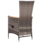 vidaXL Juego de comedor de jardín de 3 piezas gris vidaXL Juego de comedor de jardín de 3 piezas gris