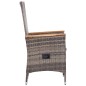 vidaXL Juego de comedor de jardín de 3 piezas gris vidaXL Juego de comedor de jardín de 3 piezas gris