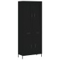 vidaXL Aparador alto madera contrachapada negro 69,5x34x180 cm vidaXL Aparador alto madera contrachapada negro 69,5x34x180 cm