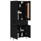 vidaXL Aparador alto madera contrachapada negro 69,5x34x180 cm vidaXL Aparador alto madera contrachapada negro 69,5x34x180 cm