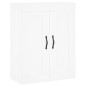 vidaXL Aparador alto madera contrachapada blanco 69,5x34x180 cm