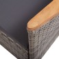 vidaXL Juego de comedor de jardín de 3 piezas gris vidaXL Juego de comedor de jardín de 3 piezas gris