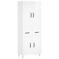 vidaXL Aparador alto madera contrachapada blanco brillo 69,5x34x180 cm vidaXL Aparador alto madera contrachapada blanco brillo 69,5x34x180 cm