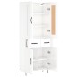 vidaXL Aparador alto madera contrachapada blanco brillo 69,5x34x180 cm vidaXL Aparador alto madera contrachapada blanco brillo 69,5x34x180 cm