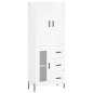 vidaXL Aparador alto madera contrachapada blanco brillo 69,5x34x180 cm vidaXL Aparador alto madera contrachapada blanco brillo 69,5x34x180 cm