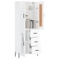 vidaXL Aparador alto madera contrachapada blanco brillo 69,5x34x180 cm vidaXL Aparador alto madera contrachapada blanco brillo 69,5x34x180 cm