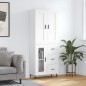 vidaXL Aparador alto madera contrachapada blanco 69,5x34x180 cm vidaXL Aparador alto madera contrachapada blanco 69,5x34x180 cm