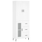 vidaXL Aparador alto madera contrachapada blanco 69,5x34x180 cm vidaXL Aparador alto madera contrachapada blanco 69,5x34x180 cm