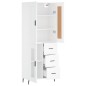vidaXL Aparador alto madera contrachapada blanco 69,5x34x180 cm vidaXL Aparador alto madera contrachapada blanco 69,5x34x180 cm