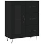 vidaXL Aparador alto madera contrachapada negro 69,5x34x180 cm vidaXL Aparador alto madera contrachapada negro 69,5x34x180 cm