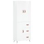vidaXL Aparador alto madera contrachapada blanco brillo 69,5x34x180 cm vidaXL Aparador alto madera contrachapada blanco brillo 69,5x34x180 cm