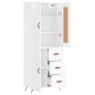 vidaXL Aparador alto madera contrachapada blanco brillo 69,5x34x180 cm vidaXL Aparador alto madera contrachapada blanco brillo 69,5x34x180 cm