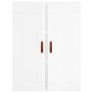 vidaXL Aparador alto madera contrachapada blanco brillo 69,5x34x180 cm vidaXL Aparador alto madera contrachapada blanco brillo 69,5x34x180 cm