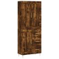 vidaXL Aparador alto madera contrachapada roble ahumado 69,5x34x180 cm vidaXL Aparador alto madera contrachapada roble ahumado 69,5x34x180 cm