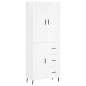 vidaXL Aparador alto madera contrachapada blanco brillo 69,5x34x180 cm vidaXL Aparador alto madera contrachapada blanco brillo 69,5x34x180 cm