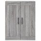 vidaXL Aparador alto madera contrachapada gris sonoma 69,5x34x180 cm
